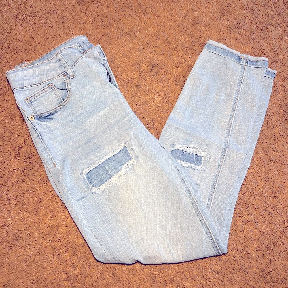 Vanilla Star Mid Rise Crop Jeans